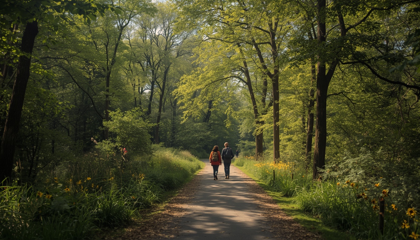 Kneeawashau walker using gear on a Central Park trail